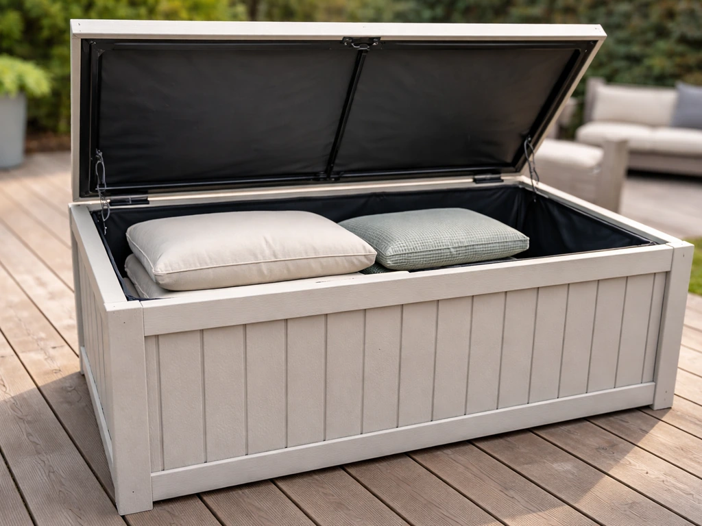 how to build a patio cushion storage box