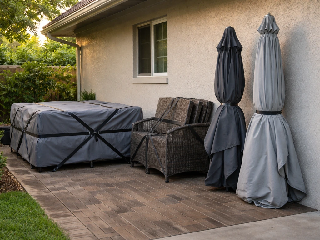 what to do with patio furniture during hurricane