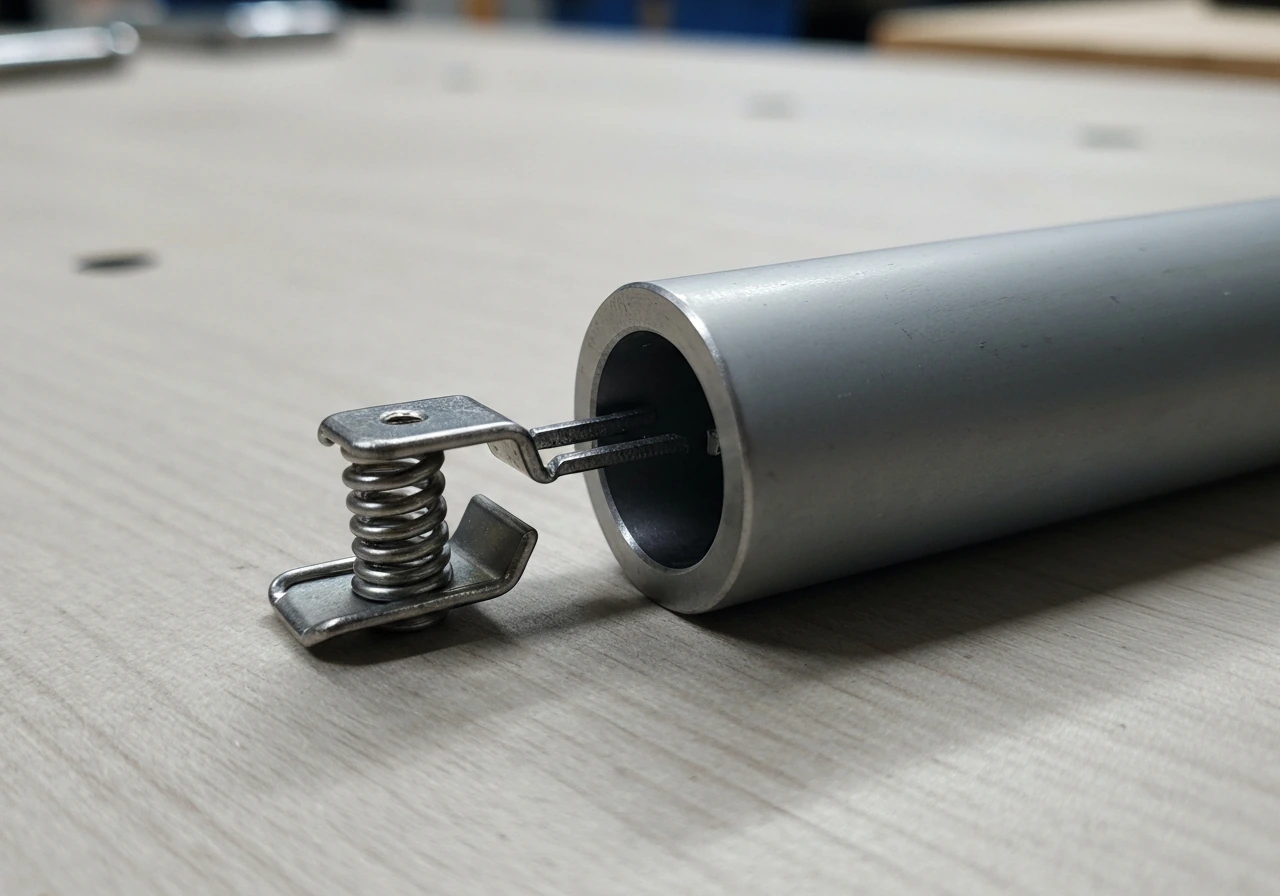 Close-up of a metal clip misaligned on a frame tube, with a visible gap where it won’t engage.