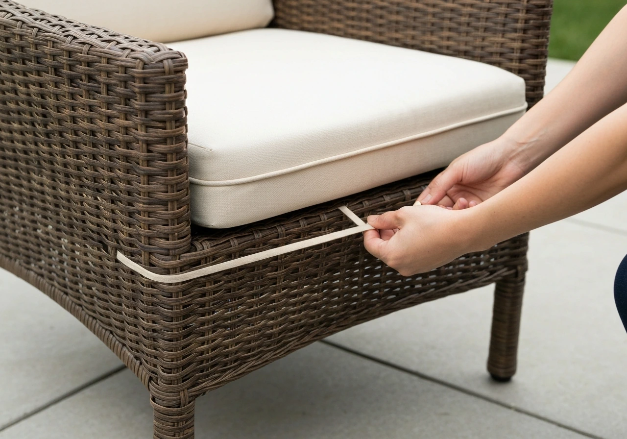How to Attach Cushions to Wicker Patio Furniture